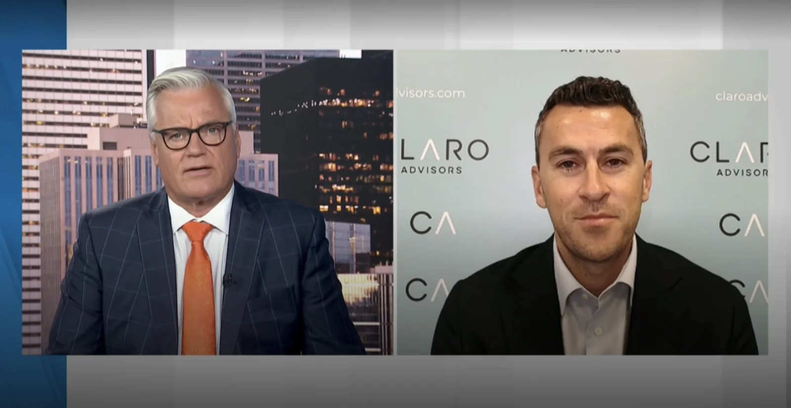 Ryan Belanger and the BNN Bloomberg host during the Morning Markets interview