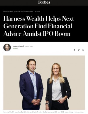 Claro Advisors in Forbes: Harness Wealth - Helping Next Generation Find Financial Advice Amidst IPO Boom